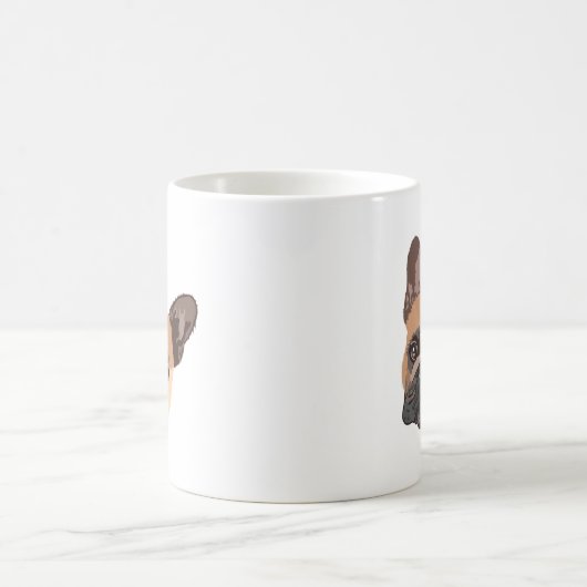 Mug de café Bulldog Abstrait (Centre)