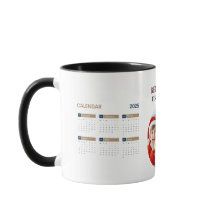 Mug de café Calendrier personnalisé 2025