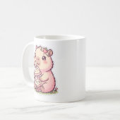 Mug de café Capybara Kawaii Mignon buvant du thé a (Devant gauche)