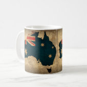 Mug de café - Carte de l'Australie avec drapeau (Devant gauche)