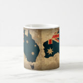 Mug de café - Carte de l'Australie avec drapeau (Centre)