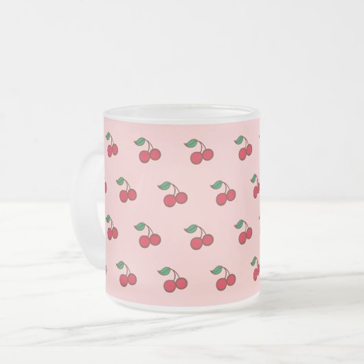 Mug de café cerise rétro (Devant gauche)