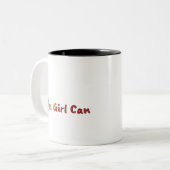 Mug de café "Cette fille peut" (Devant gauche)