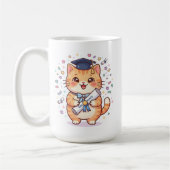 Mug de café chat mignon Kawaii de remise de diplôm (Gauche)
