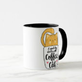 Mug de café chat orange drôle amateur de chat (Devant droit)