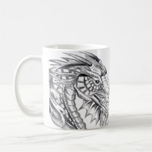 Mug de café chaud au dragon de feu