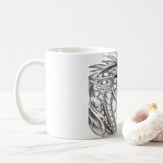 Mug de café chaud au dragon de feu (Avec donut)