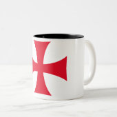 Mug de café Chevalier Templier Croisé (Devant droit)