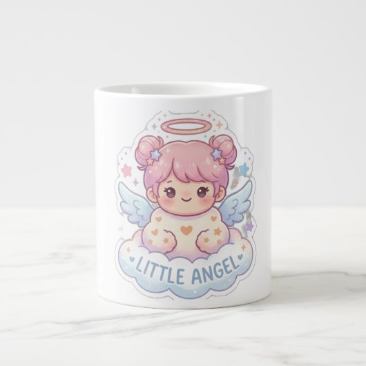 Mug de café Chibi Fille Ange Mignon Kawaii (Devant)