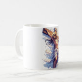 Mug de café chrétien Jésus sur la Croix (Devant gauche)