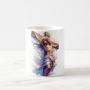 Mug de café chrétien Jésus sur la Croix
