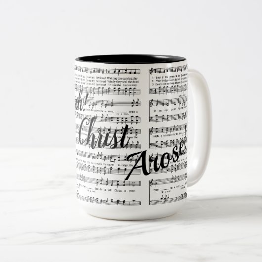 Mug de café Christ Arose (Devant droit)