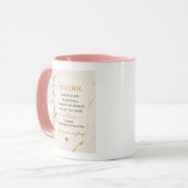 Mug de café Citation Luxe Or pour Maman (Devant gauche)