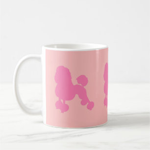 Mug de café classique de caniche rose