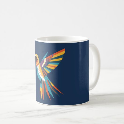 Mug de café colibri vibrant (Devant droit)