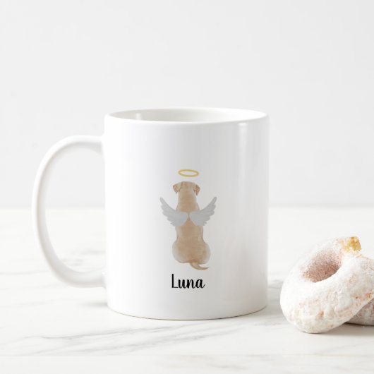Mug de café commémoratif de chien personnalisé (Avec donut)
