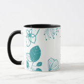 Mug de café : Conception florale de Mug d'encre in (Gauche)