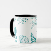 Mug de café : Conception florale de Mug d'encre in (Devant gauche)