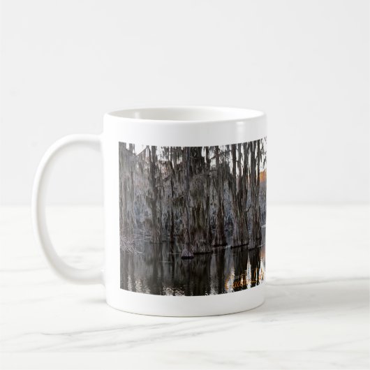 Mug de café - Coucher de soleil du lac Caddo002 (Gauche)