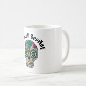 Mug de café crâne Abstrait décoré (Devant droit)