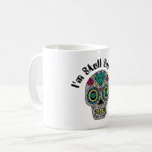 Mug de café crâne Abstrait décoré (Devant gauche)
