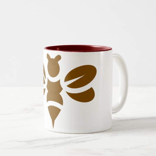 Mug de café d'abeille de miel (Devant droit)