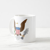 Mug de café d'aigle patriotique (Devant gauche)