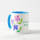 Mug de café d'alimentation en fleurs (Devant gauche)