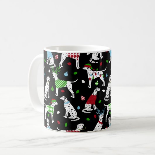 Mug de café dalmate de Noël (Devant gauche)