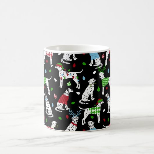 Mug de café dalmate de Noël (Centre)
