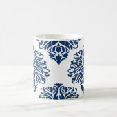 Mug de café Damask Elegant Navy (Centre)