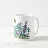 Mug de café d'aquarelle Lupine de l'Alaska (Devant droit)