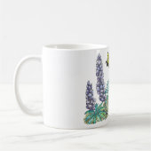 Mug de café d'aquarelle Lupine de l'Alaska (Gauche)