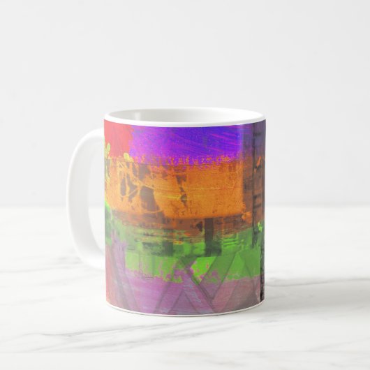 mug de café d'art abstrait "Rêver dans les Million (Devant gauche)