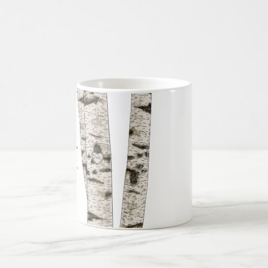 Mug de café de Birch Tree gravé (Centre)