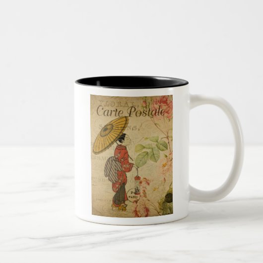 Mug de café de carte postale française (Droit)