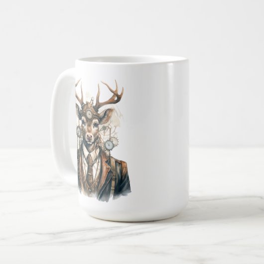 Mug de café de cerf en vapeur (Devant gauche)