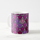 Mug de café de champ de tulipe violette (Devant gauche)