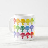 Mug de café de champignons arc-en-ciel (Devant gauche)