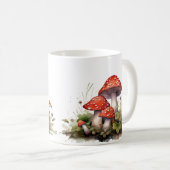 Mug de café de champignons rouges - Nature inspiré (Devant droit)
