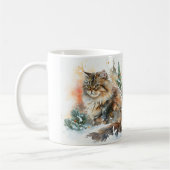 Mug de café de chat de Sibérie (Gauche)