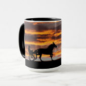 Mug de café de cheval de Trot standard (Devant gauche)