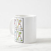 Mug de café de chien - race de taureaux (Devant gauche)