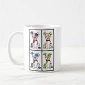 Mug de café de chien - race de taureaux (Gauche)