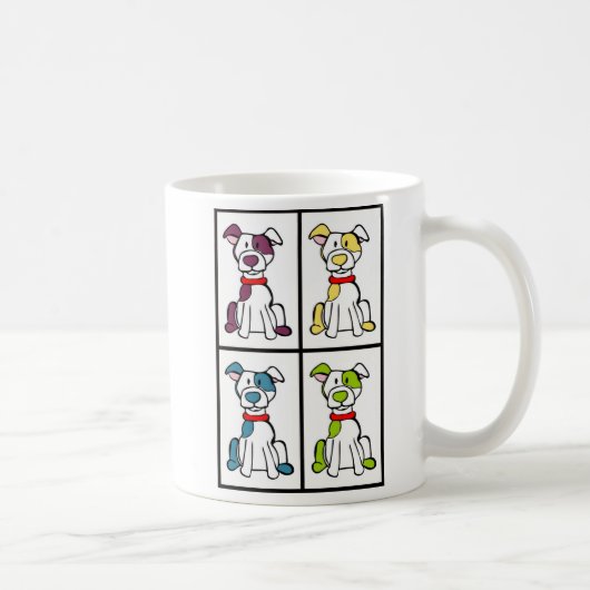 Mug de café de chien - race de taureaux (Droite)