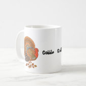 Mug de café de dinde de Thanksgiving (Devant gauche)