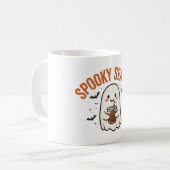 Mug de café de fantôme mignon de saison effrayant (Devant gauche)