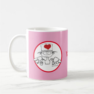 Mug de café de fée de coeur customisé
