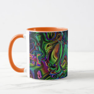 Mug de café de fonte de cerveau
