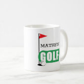 Mug de café de golf personnalisé (Devant droit)